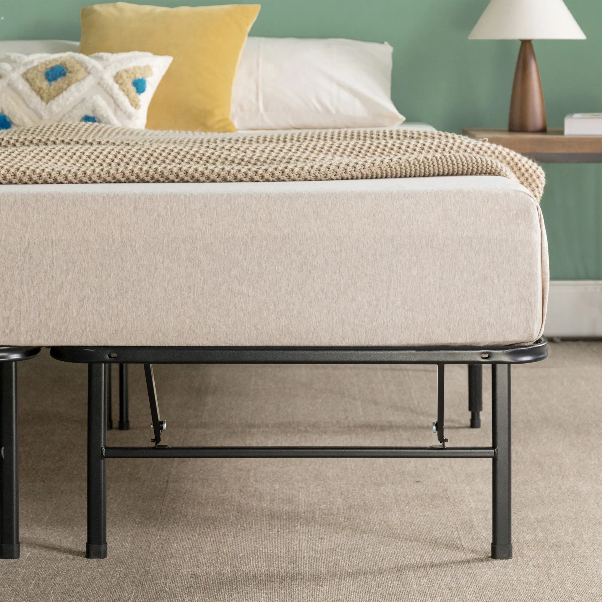 SmarteBaseベッドフレーム 木製すのこ スチール製