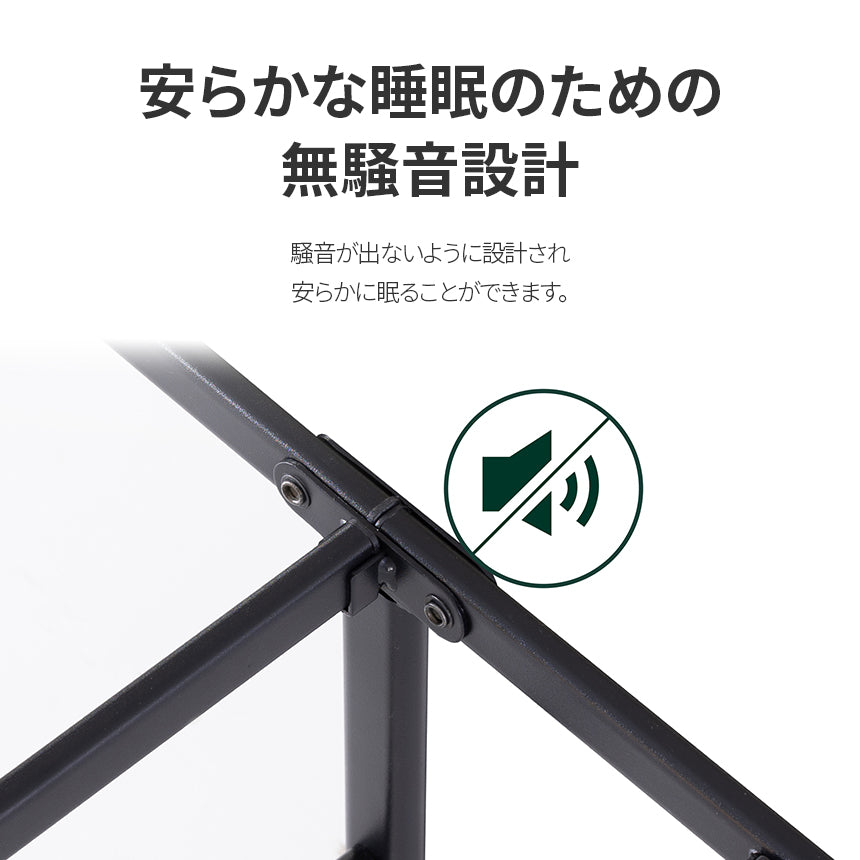 【アウトレット】SmartBase パイプベッドフレーム 35.6cm ブラック