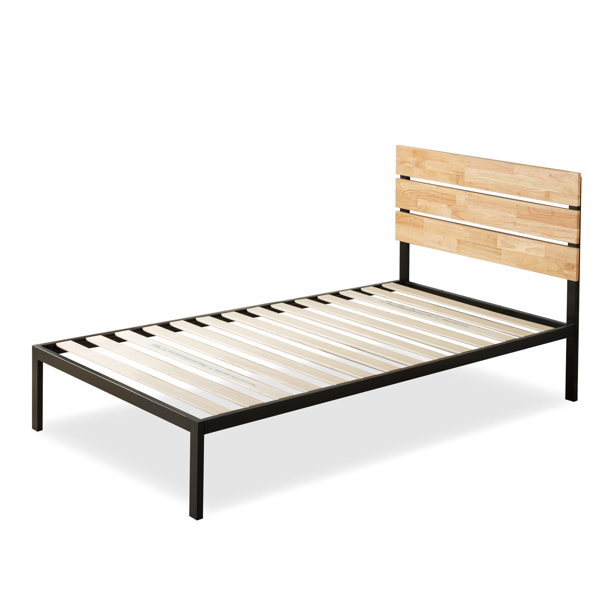 【アウトレット】【外装不良】Sonoma ベッドフレーム スチール&ウッド ヘッドボード付 36cm ブラック 木目