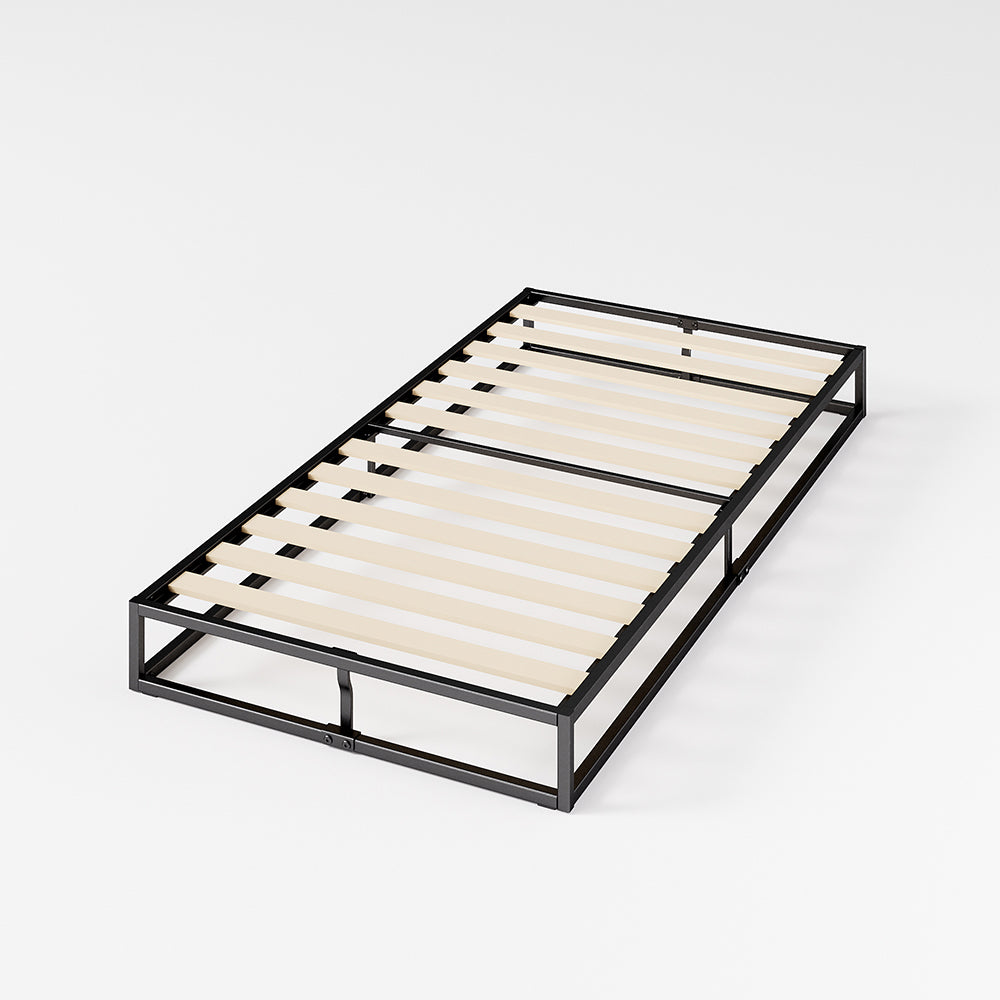 Joseph ベッドフレーム スチール ヘッドなし 15cm ブラック ホワイト