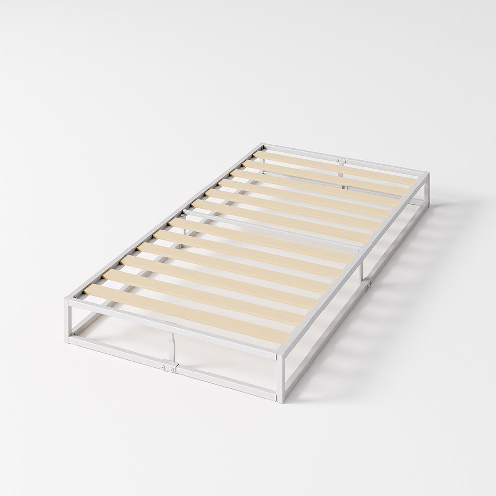 Joseph ベッドフレーム スチール ヘッドなし 15cm ブラック ホワイト