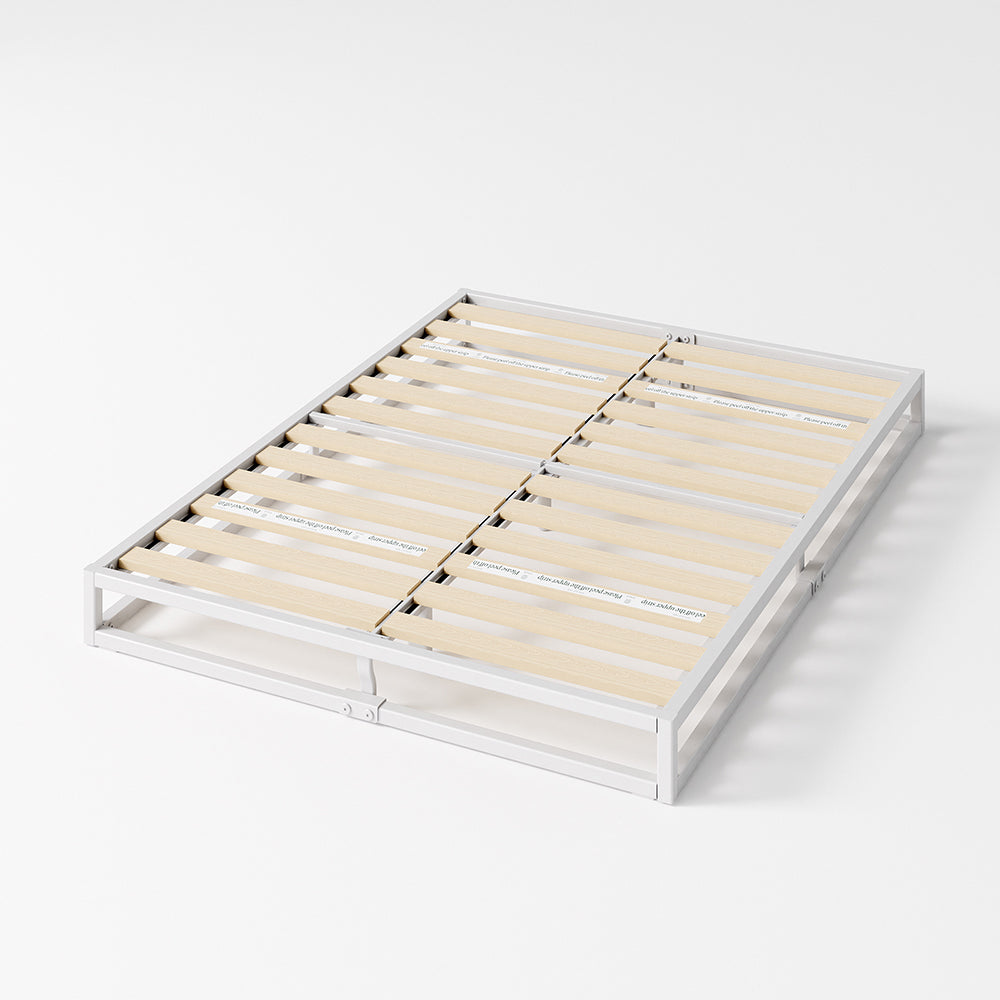 Joseph ベッドフレーム スチール ヘッドなし 15cm ブラック ホワイト