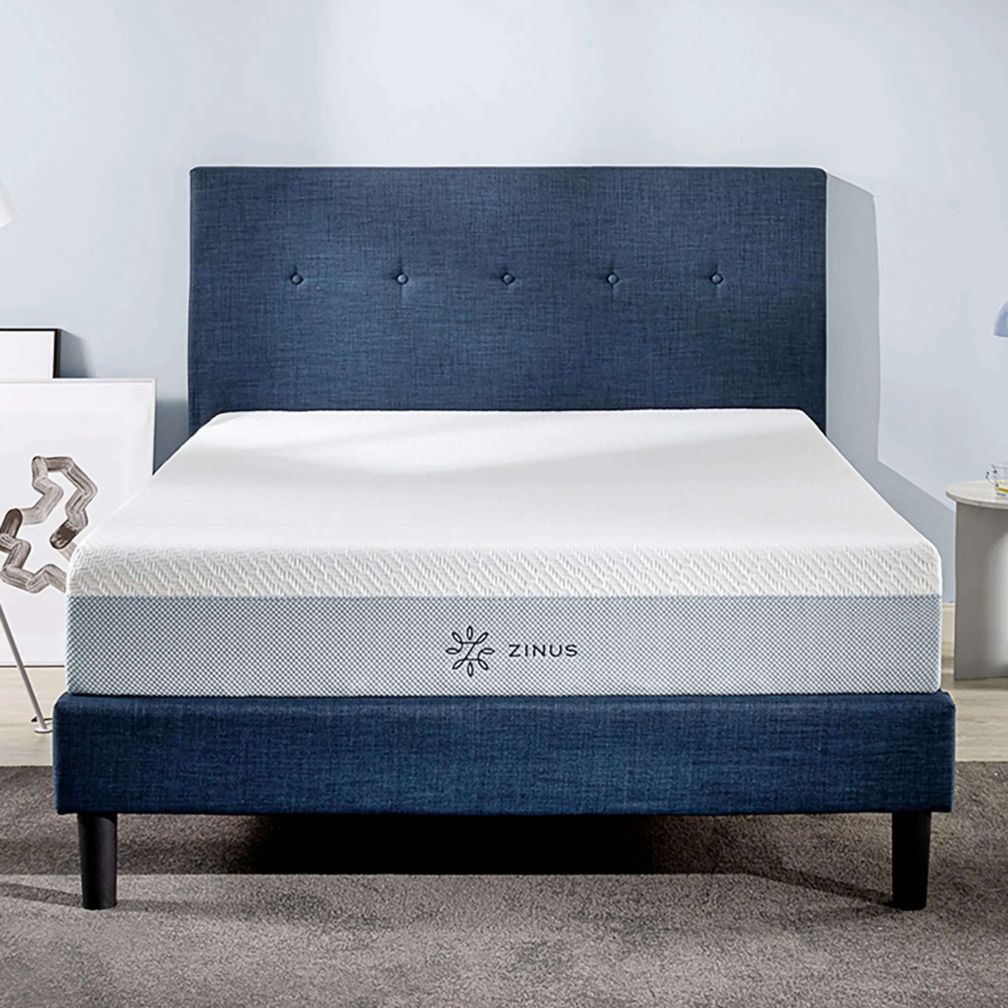 【良品アウトレット】【旧規格】Gel-Foam Luxe マットレス ウレタンフォーム 低反発 緑茶 体温調節ジェル 25cm ホワイト