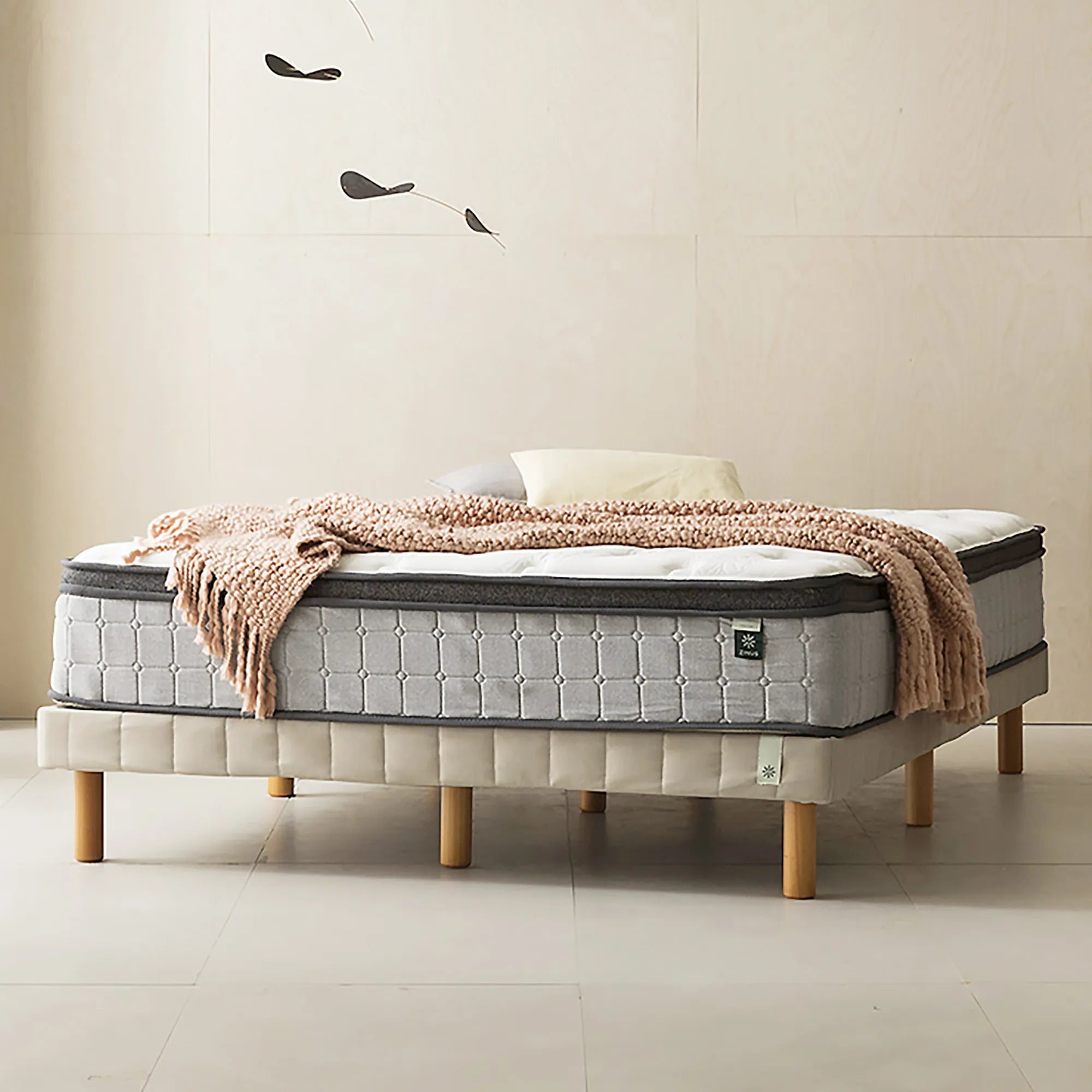 Prime Support ハイブリッドマットレス (ポケットコイル+高密度ウレタン) 25cm・33cm ホワイト