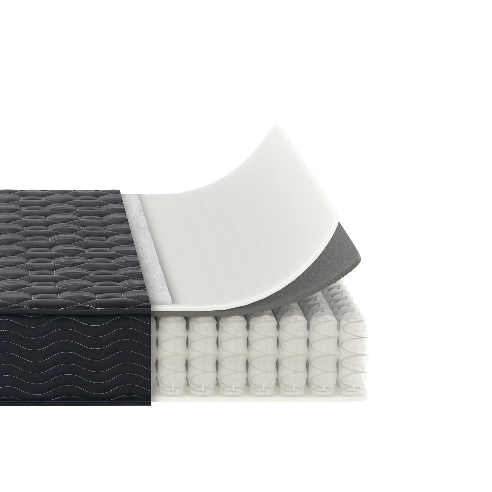 Regular ポケットコイルマットレス 抗菌加工 15cm 20cm ホワイト ブラック