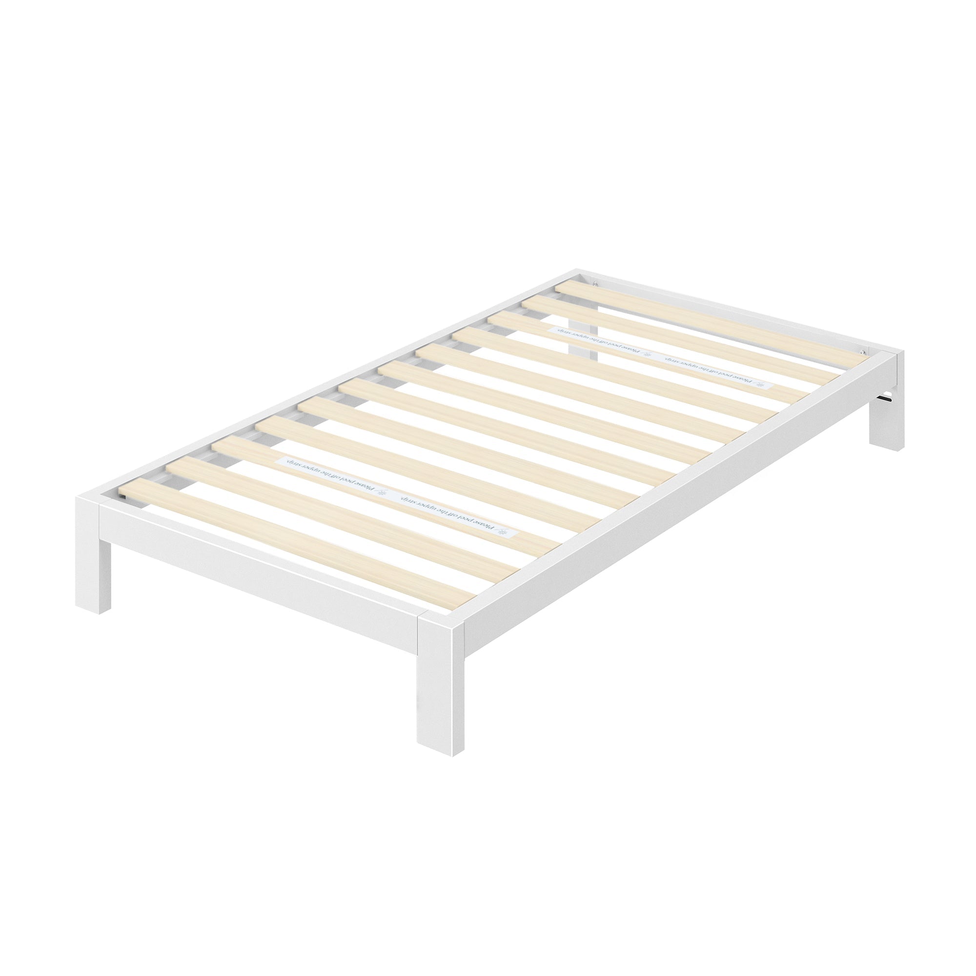 Arnav ベッドフレーム スチール ヘッドなし 25cm ブラック ホワイト