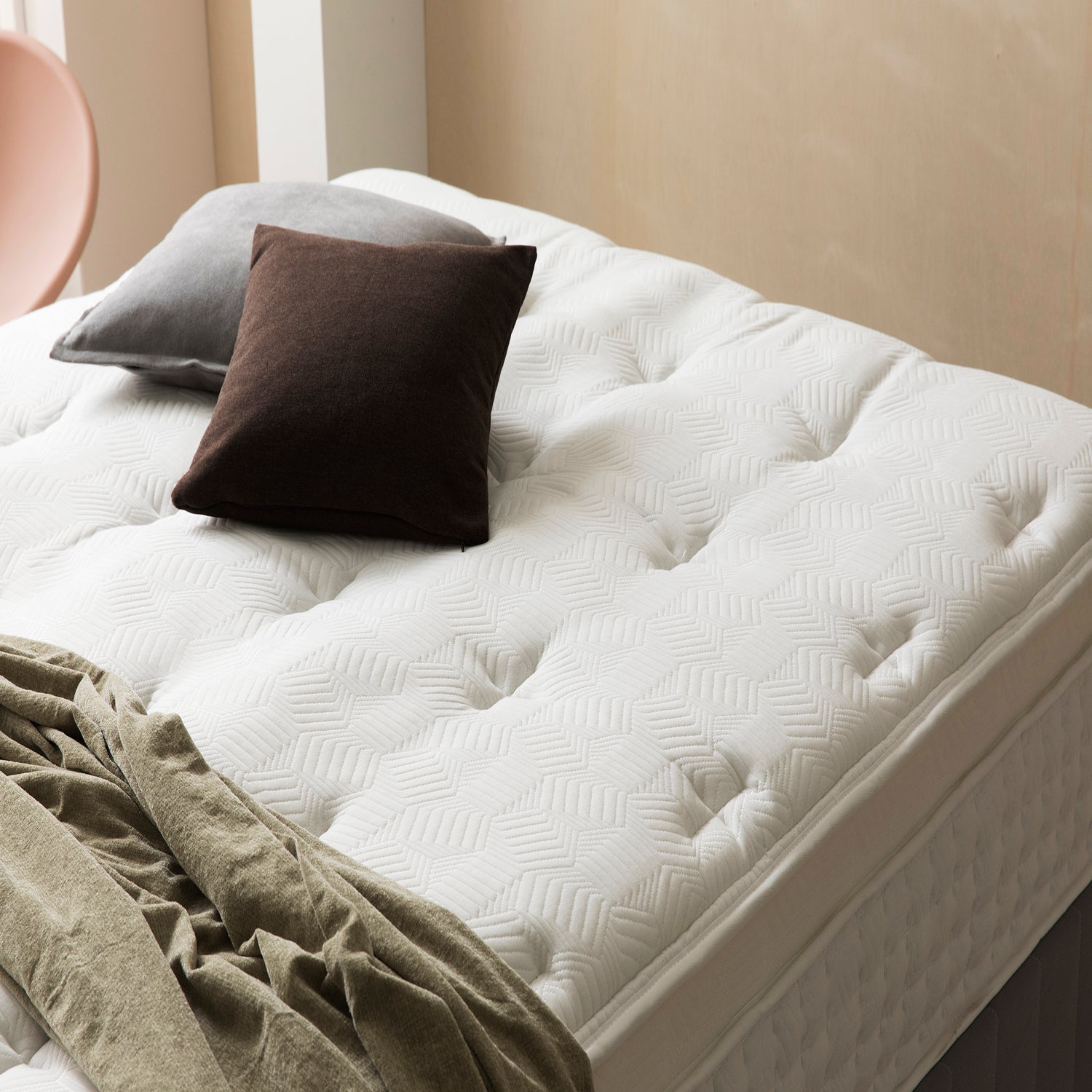 Prime Luxe ハイブリッドマットレス (ポケットコイル+ウレタンフォーム) 25cm・33cm ホワイト