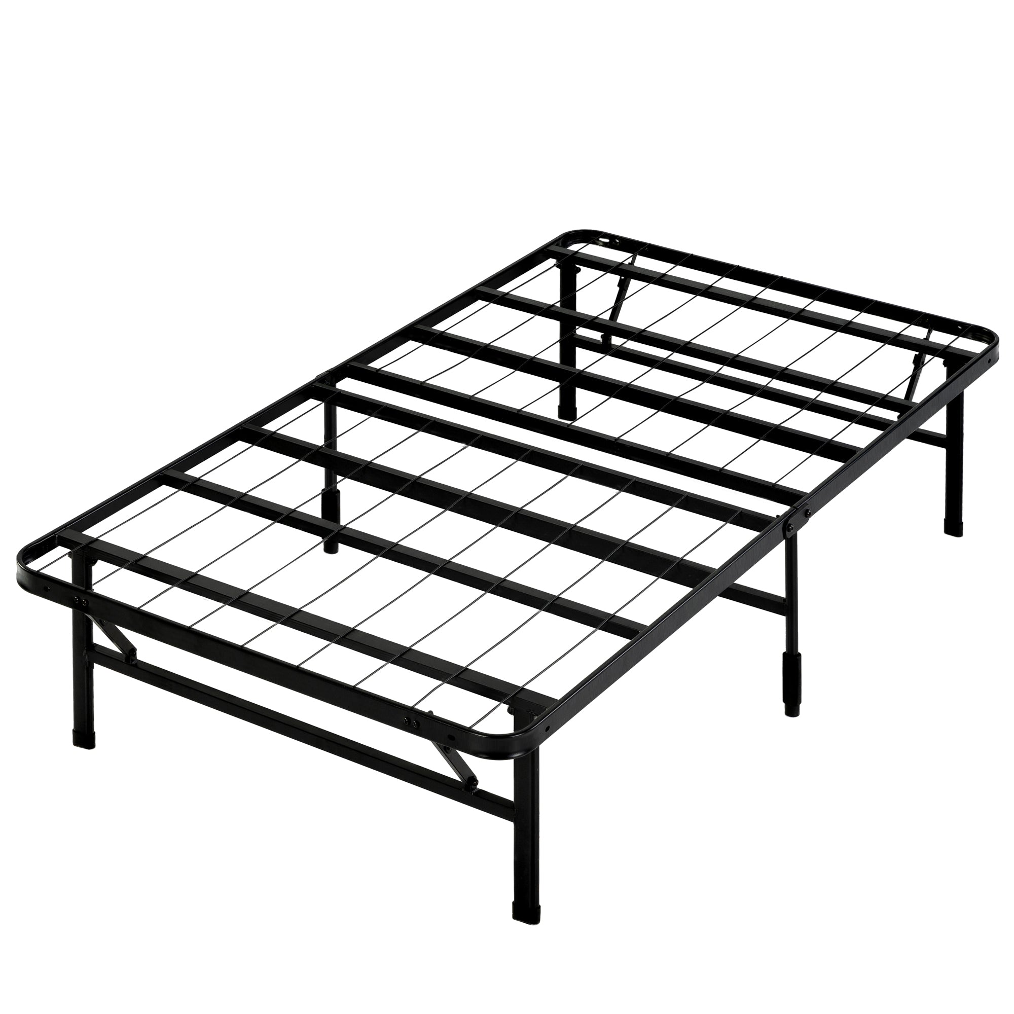 SmartBase ベッドフレーム スチールすのこ 折りたたみ スチールパイプヘッドなし 36cm ブラック ホワイト