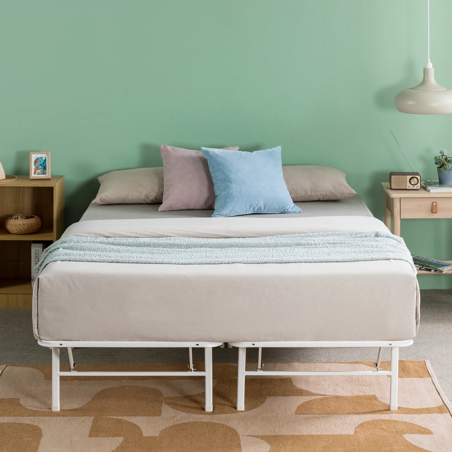 SmartBase 木製 すのこ 折りたたみパイプベッドフレーム - ZINUS SmartBase 木製 すのこ 折りたたみパイプベッドフレーム - ZINUS