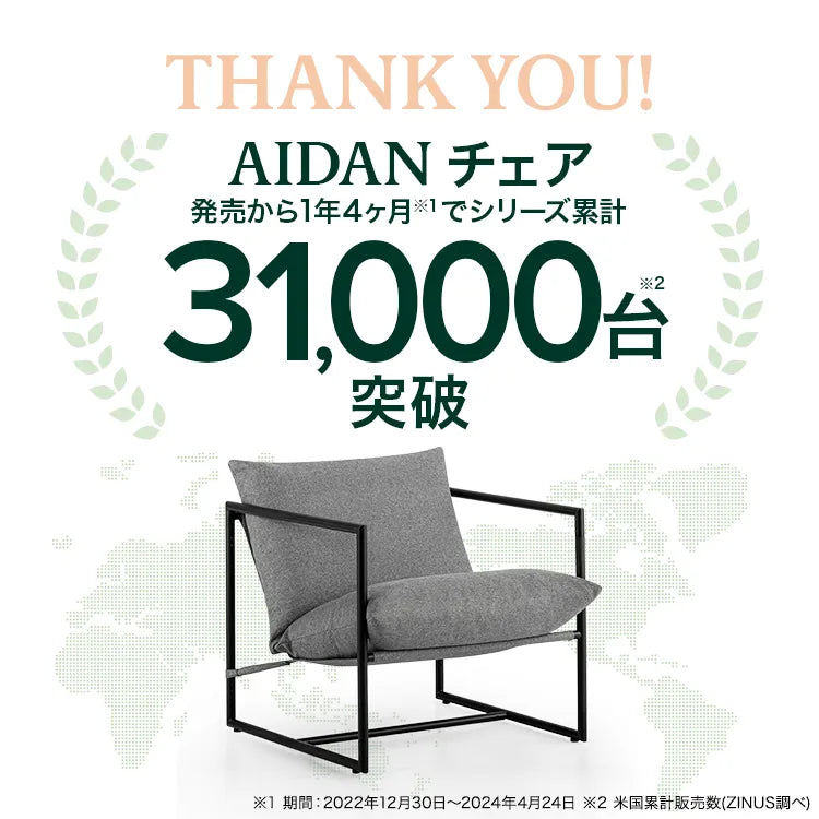 AIDANラウンジチェア シリーズ累計31,000台突破