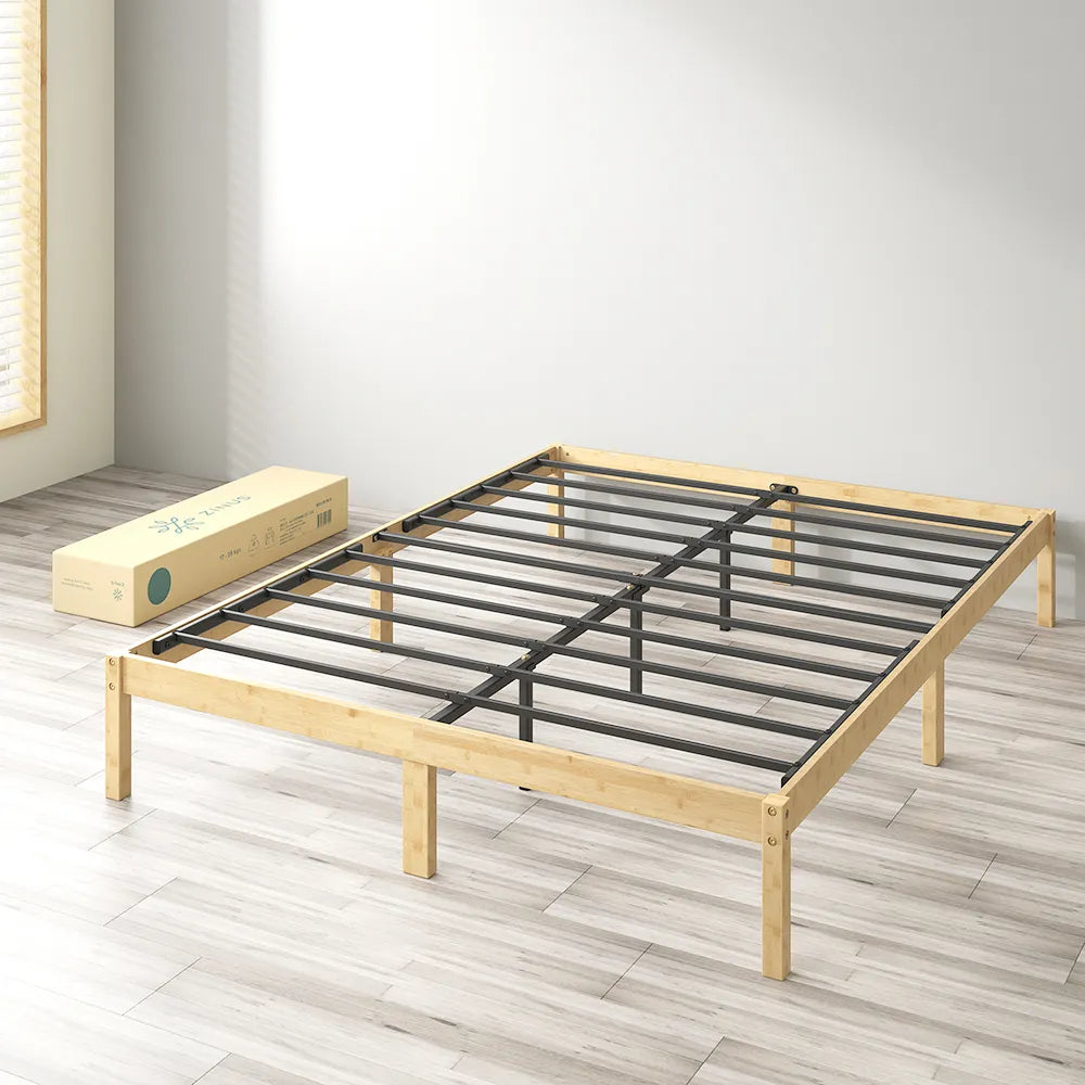 Bamboo 竹製 ベッドフレーム 30.5cm 天然竹