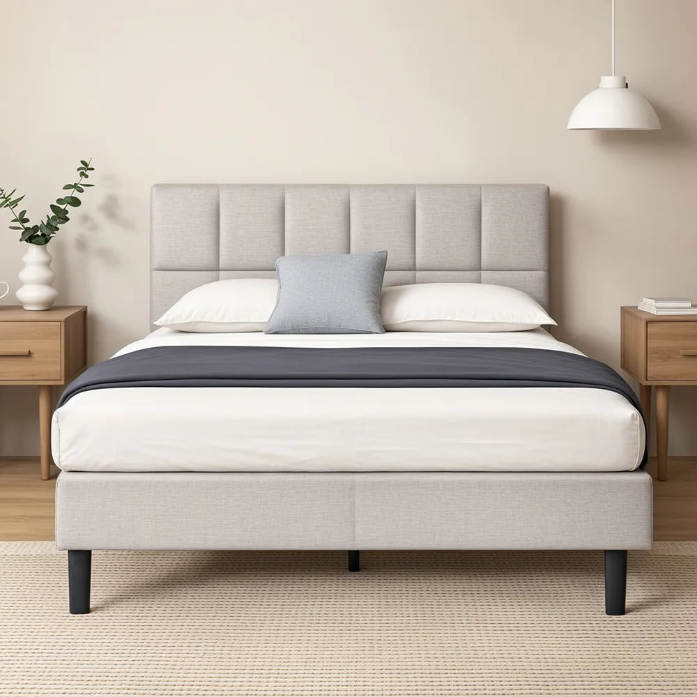 Lottie ファブリックベッドフレーム ヘッドボード付(30cm Lottie ファブリックベッドフレーム ヘッドボード付(30cm