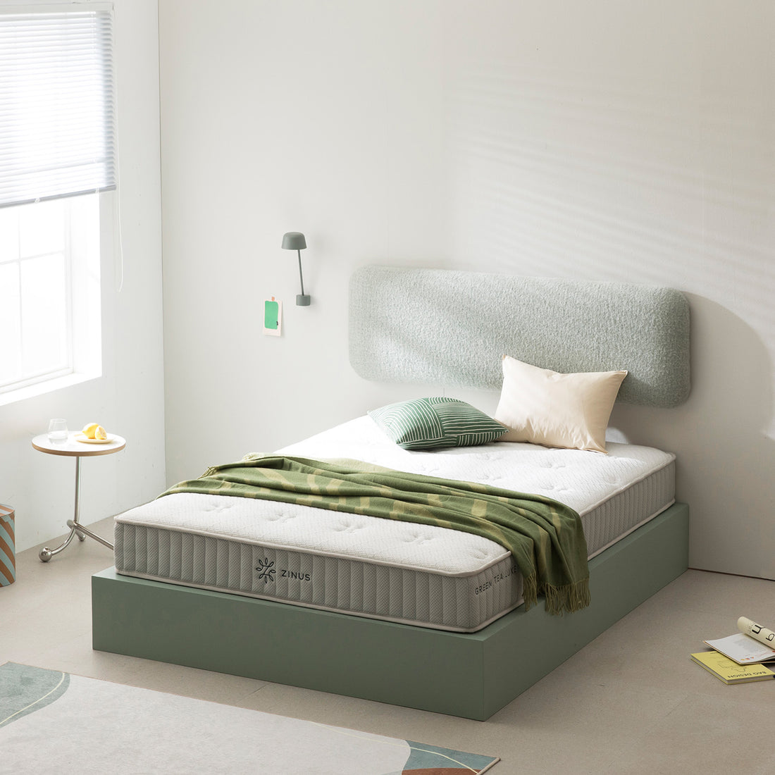 【取扱店限定】GreenTea Luxe S ポケットコイルマットレス (ポケットコイル+ウレタンフォーム) 20cm ホワイト