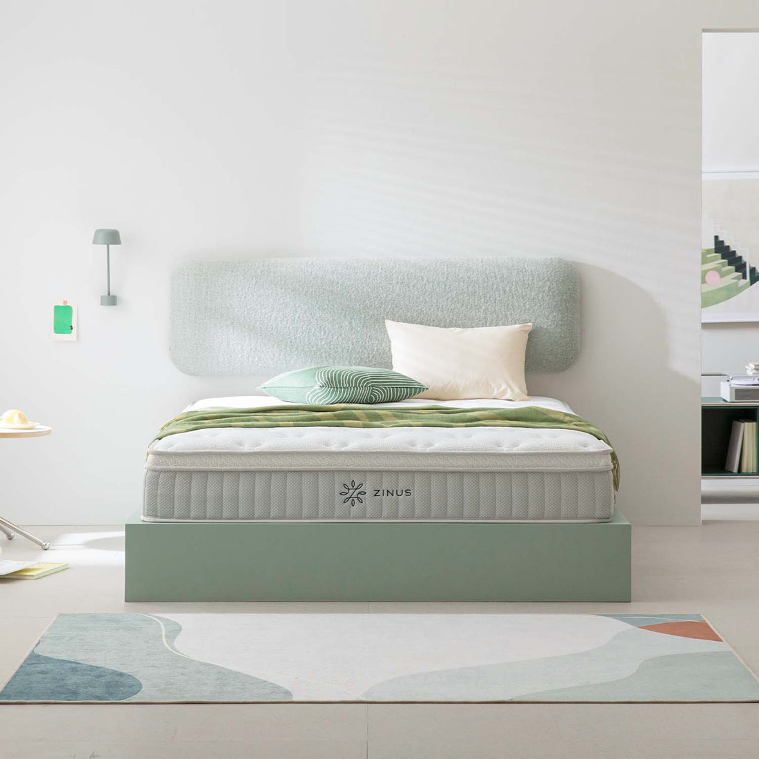 【取扱店限定】GreenTea Luxe S ポケットコイルマットレス (ポケットコイル+ウレタンフォーム) 20cm ホワイト