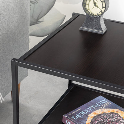 Modern Studio Collection ナイトテーブル  ベッドサイドテーブル 50.8cm ブラウン ブラック ウッド